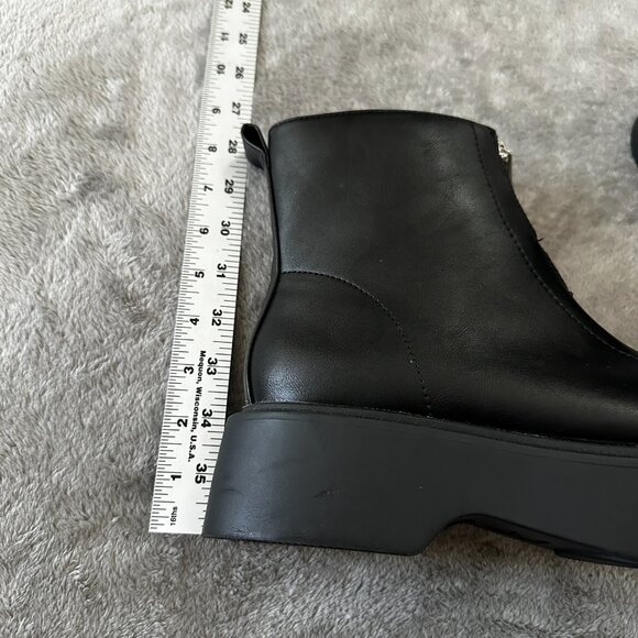 Portland Boot Company Black Platform Zipper Boots Women's 7.5 - Picture 3 of 5